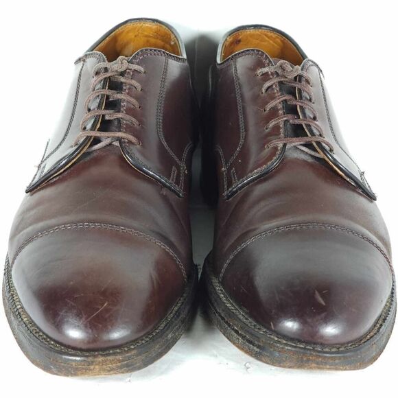 Alden Men's US 7B/D Brown Shell Cordovan Cap Toe Derby Oxford Shoes - Picture 5 of 16